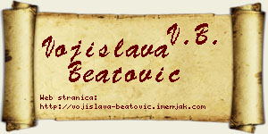 Vojislava Beatović vizit kartica